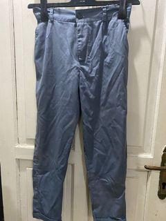 Celana kerja panjang pants greyish blue