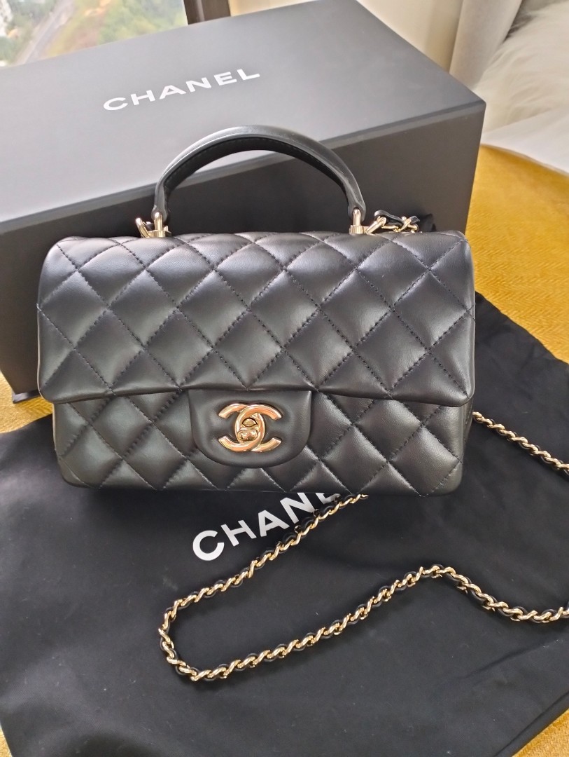 Chanel Mini CF Handle, Luxury, Bags & Wallets on Carousell