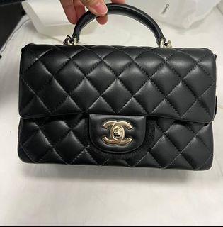 Affordable chanel bag with handle For Sale