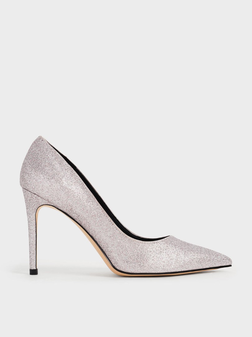 Charles and keith glitter heels clearance