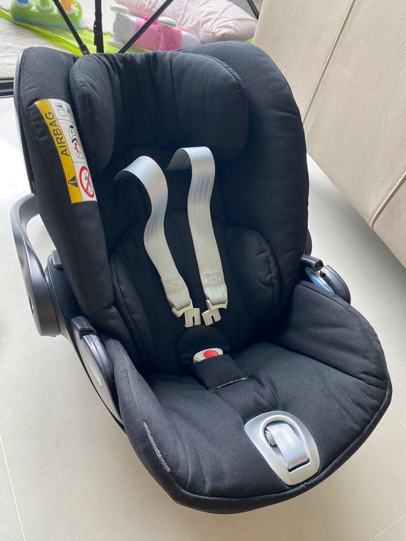 Cybex Cloud Q Infant Car Seat with Washable White Summer Cover