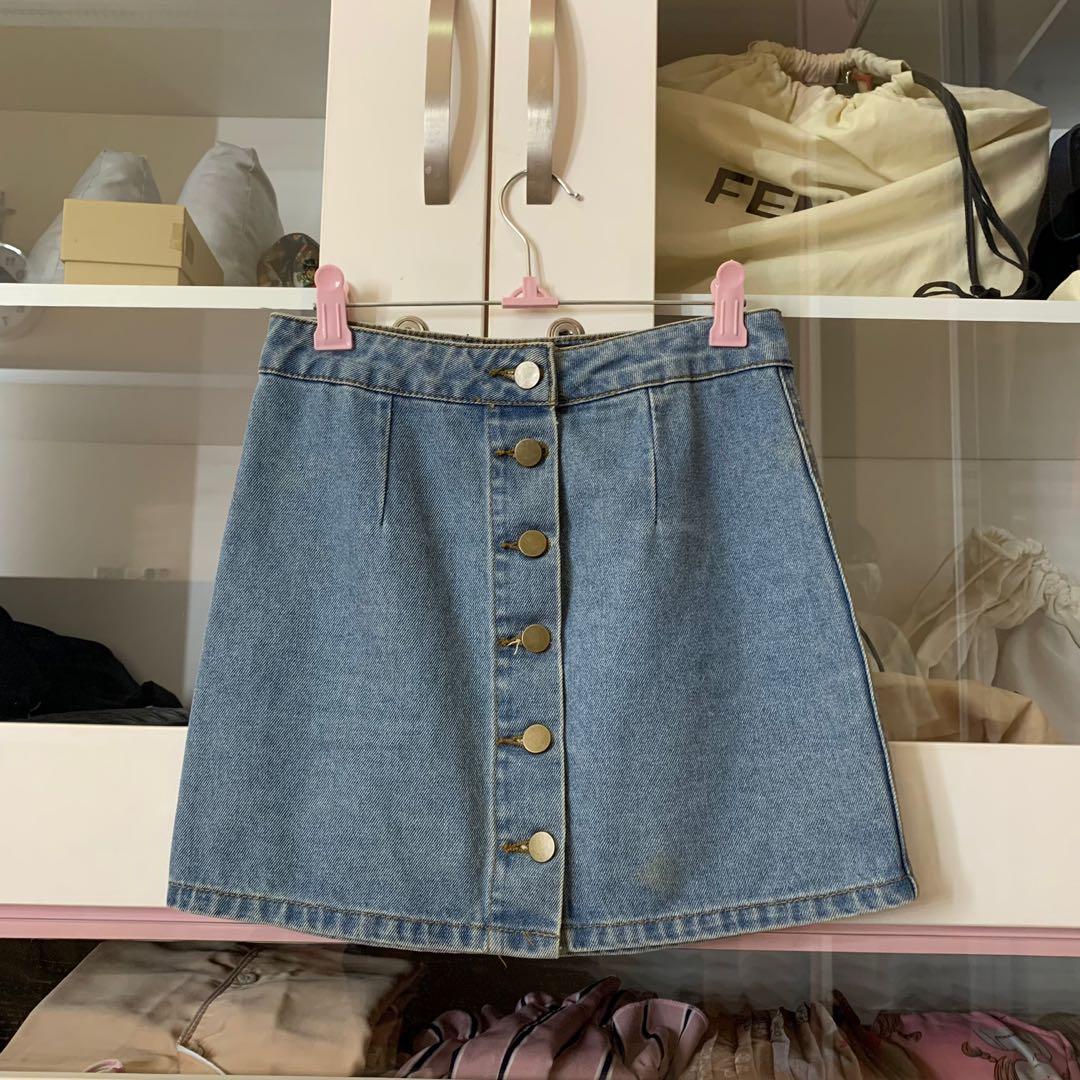Denim Skirt KOREA DOTTI BRAND AUSTRALIA Hanya 1x pakai Fesyen
