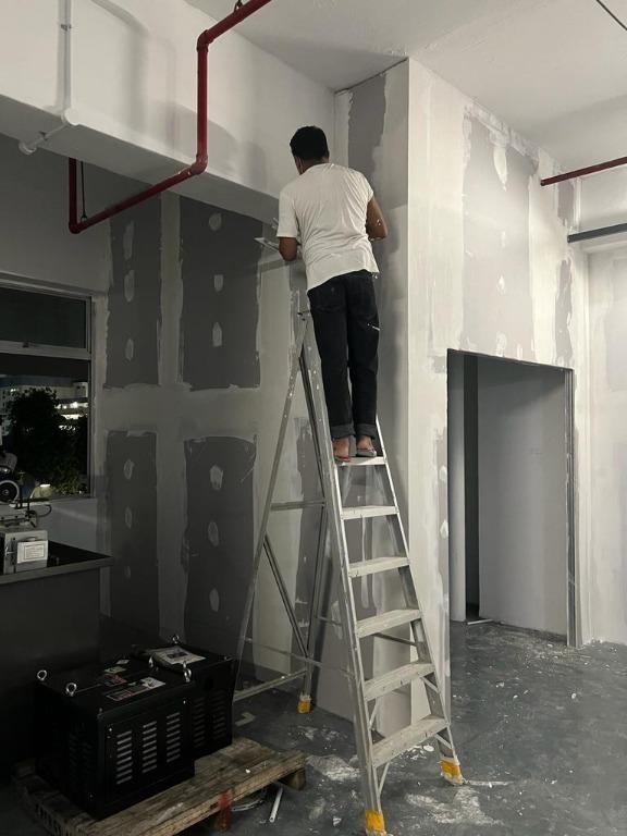 Construction New built building Partition wall False ceiling/ WALL PARTITION WORKS/Ceiling Repair/Wall Plastering/plastering services/HDB False ceiling62863075969667113