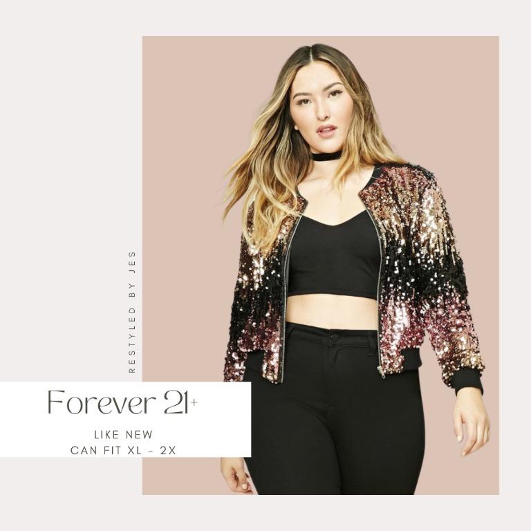 Sequin bomber deals jacket forever 21