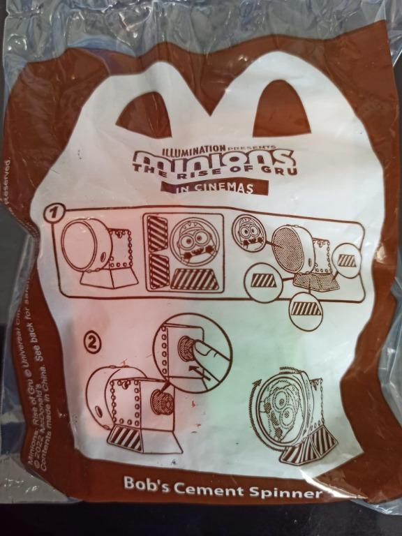 [Free Postage] McDonald's Happy Meal Minions The Rise Of Gru Bob's Cement Spinner Toy, Hobbies
