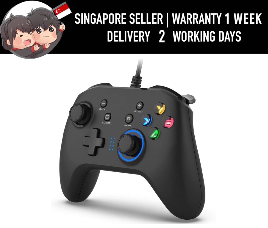 GC101 Wired Gaming Controller, Joystick Gamepad with DualVibration PC