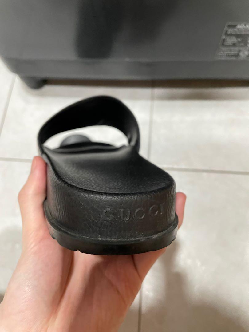Tiger print cheap gucci slides