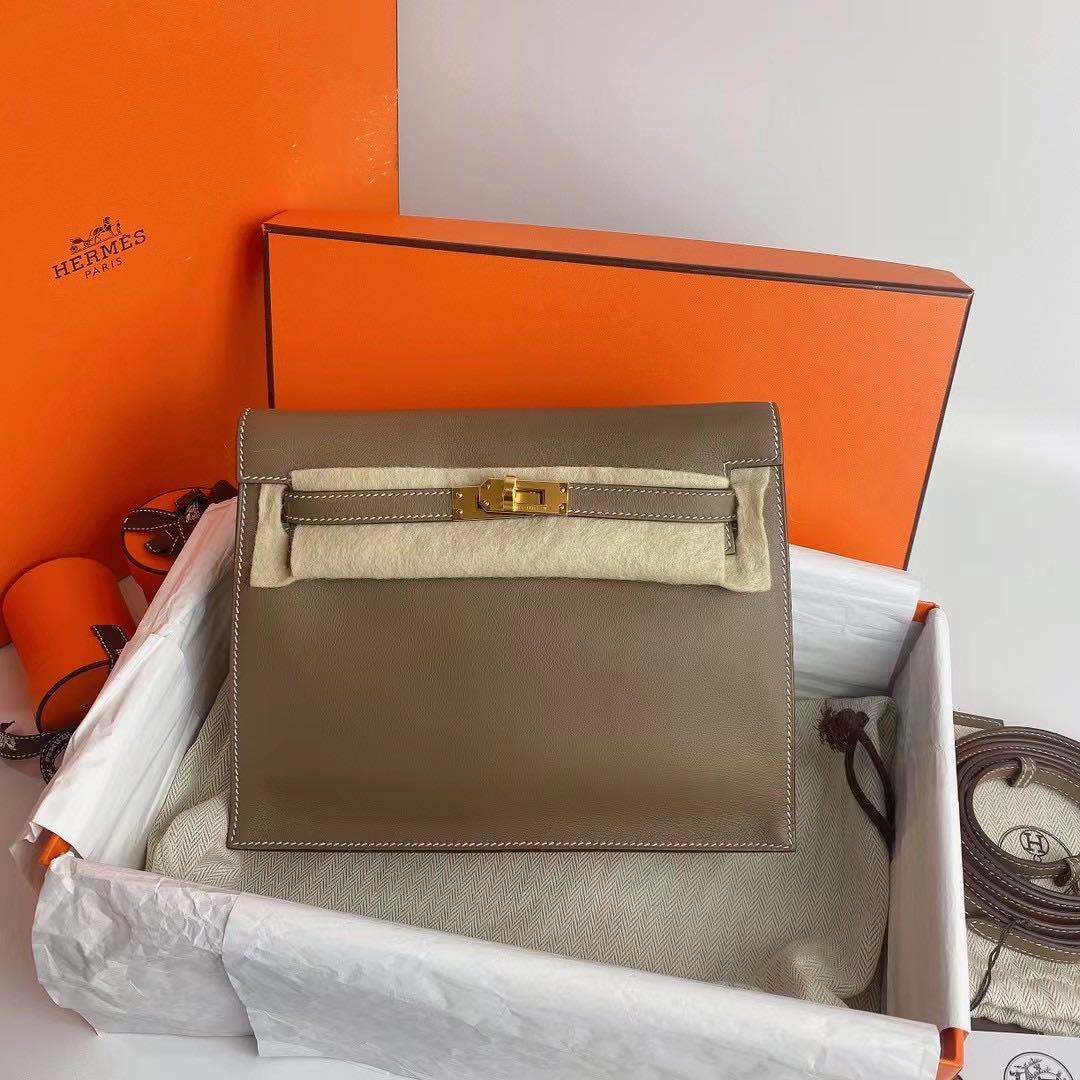 Hermes Kelly Danse Evercolor 0L Gris Meyer GHW Stamp Z