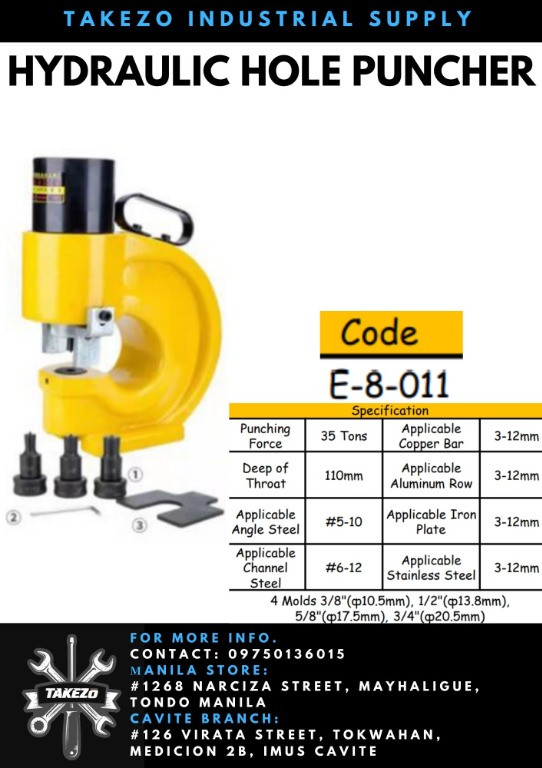 Hydraulic Hole Puncher, Commercial & Industrial, Industrial Equipment