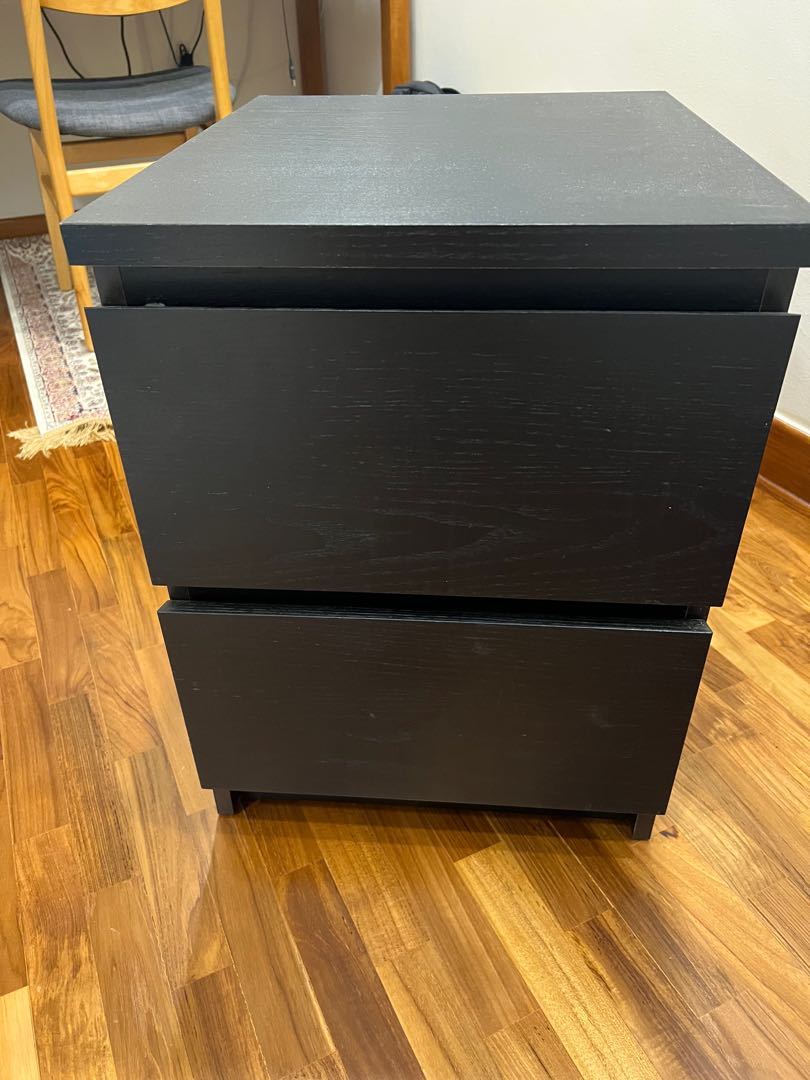 IKEA Malm bedside table, Furniture & Home Living, Furniture, Shelves