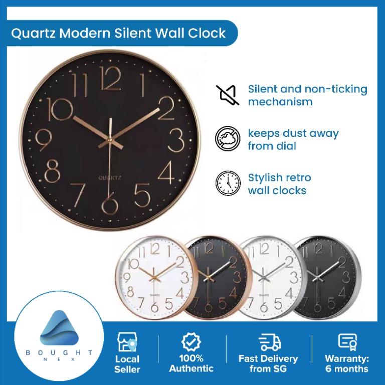 Japan Quartz Movement Modern Silent Wall Clock Digital Quiet for