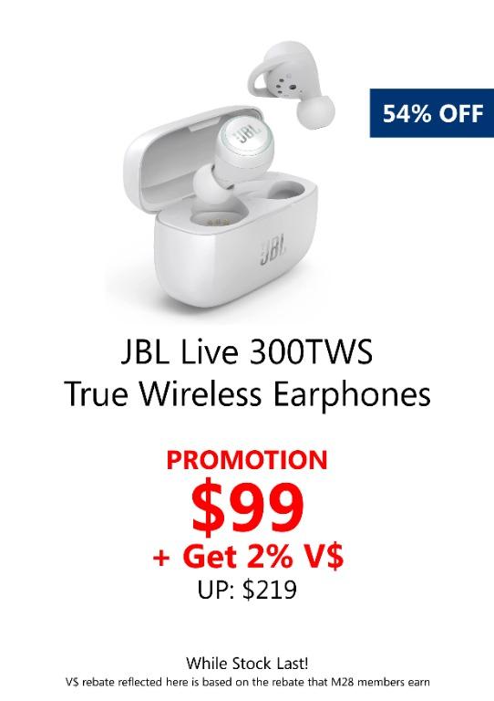 Jbl live hotsell 300tws white