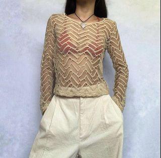 Knitted longsleeves beach cover up