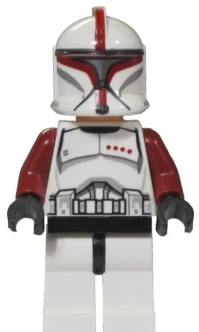 LEGO Star Wars Clone Trooper Captain Minifigure Phase 1 Red 75021 sw0492 AOTC