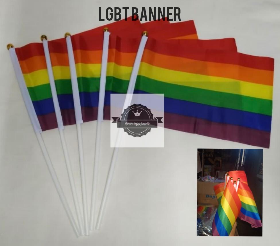 Lgbt flag banner (Category: Occasions & Party Supplies) located in Quezon City. Submitted by LgbtMerch (Listing ID 1054358685, Image 1). Description: 65 each Flag size : approx 19*14 cm Length:approx 30 cm Materials:Polyester+plastic 1pc Pls visit & like our page on facebook https://www.facebook.com/MitchsGoldJewelryShop.