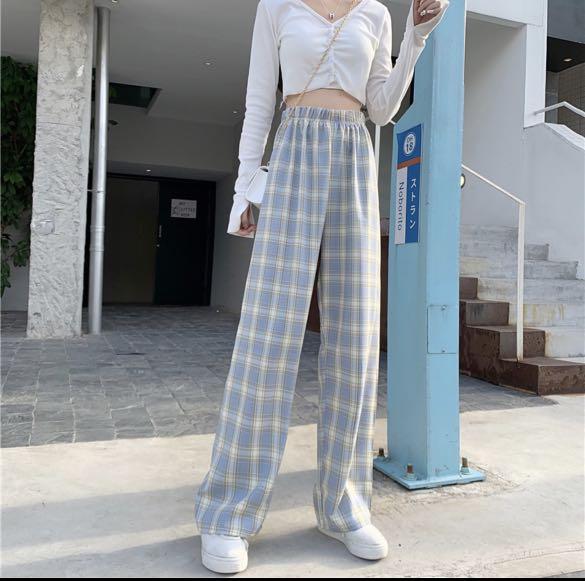 Checkered top square pants