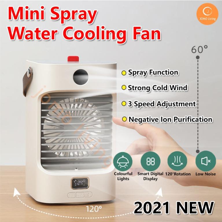 FREE DELIVERY]【2022 NEW】 Small Portable Spray Water Cooling Fan Air Cooler Air  Conditioner Humidifier, Furniture u0026 Home Living, Lighting u0026 Fans, Fans on  Carousell