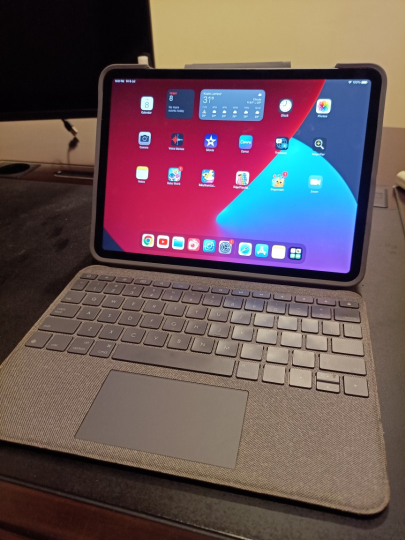 Logitech Folio Touch Keyboard Case For iPad pro air 11" Gray YU0043, Computers & Tech, Laptops