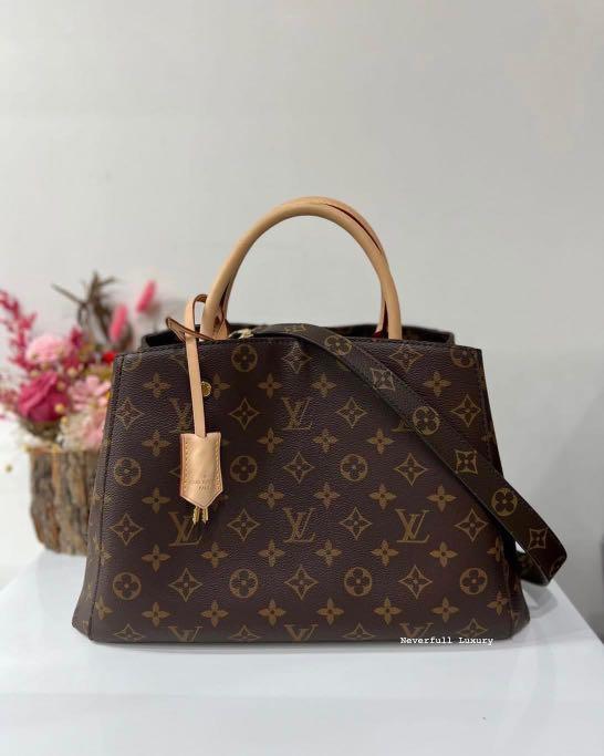 LOUIS VUITTON Montaigne MM Monogram Canvas Shoulder Bag Brown - 10% OF