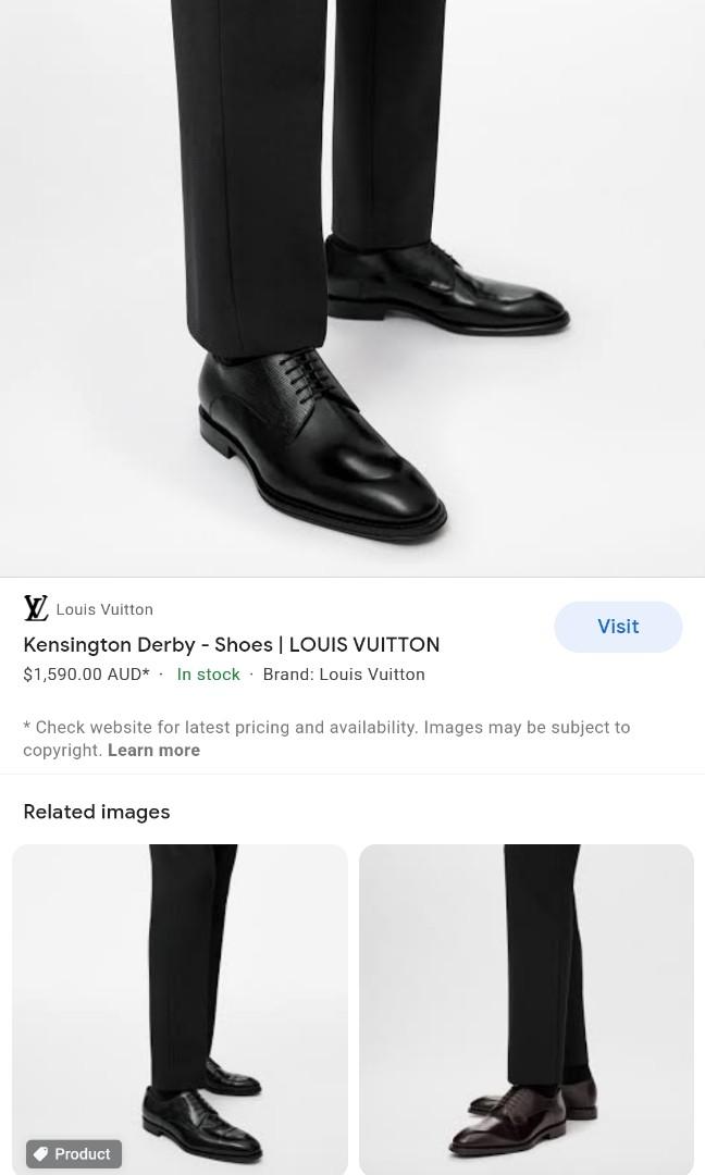 Louis Vuitton Kensington Derby BLACK. Size 09.0