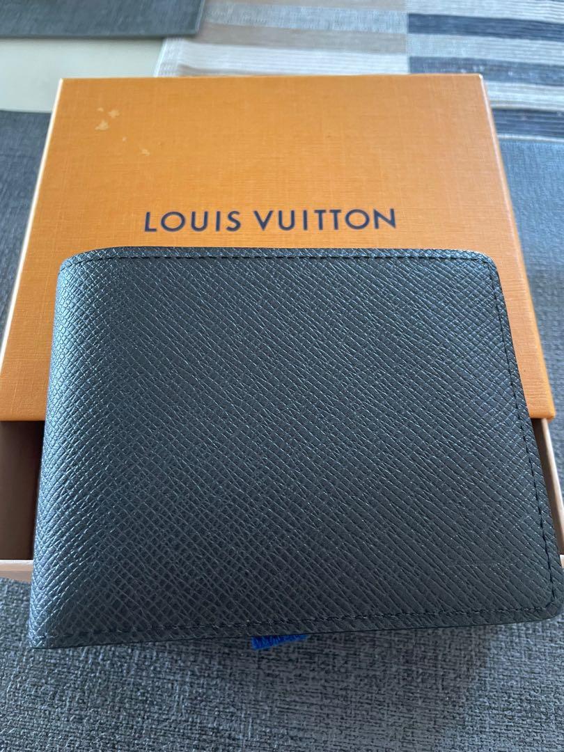 Louis Vuitton Slender Wallet Rainbow Taiga Leather Black 6541714