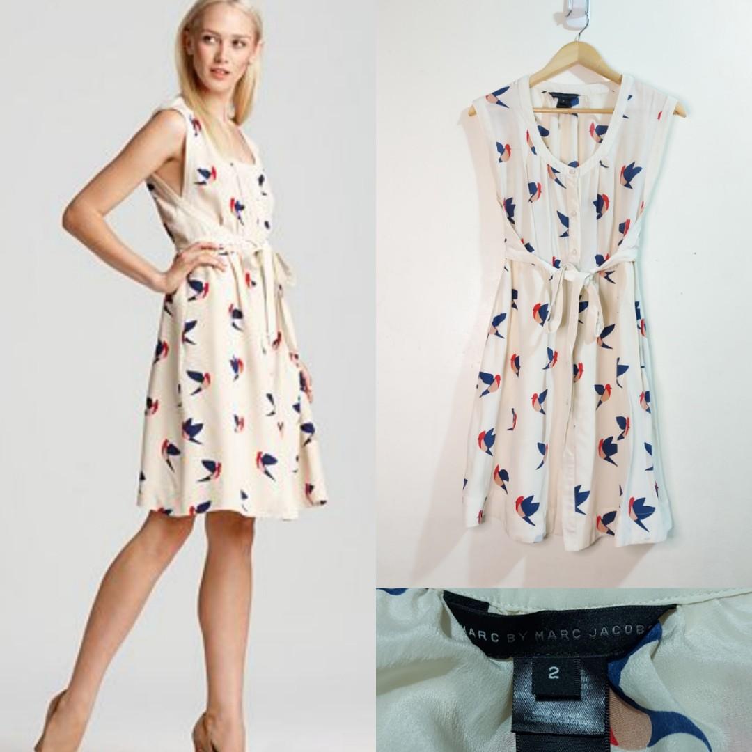 Marc by Marc Jacobs Printed Silk Dress