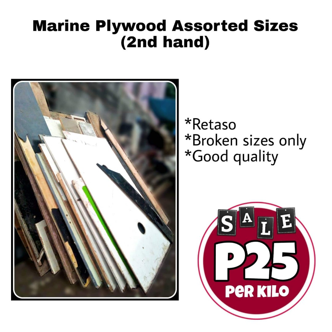 Marine Plywood Assorted Sizes, Furniture & Home Living, Outdoor