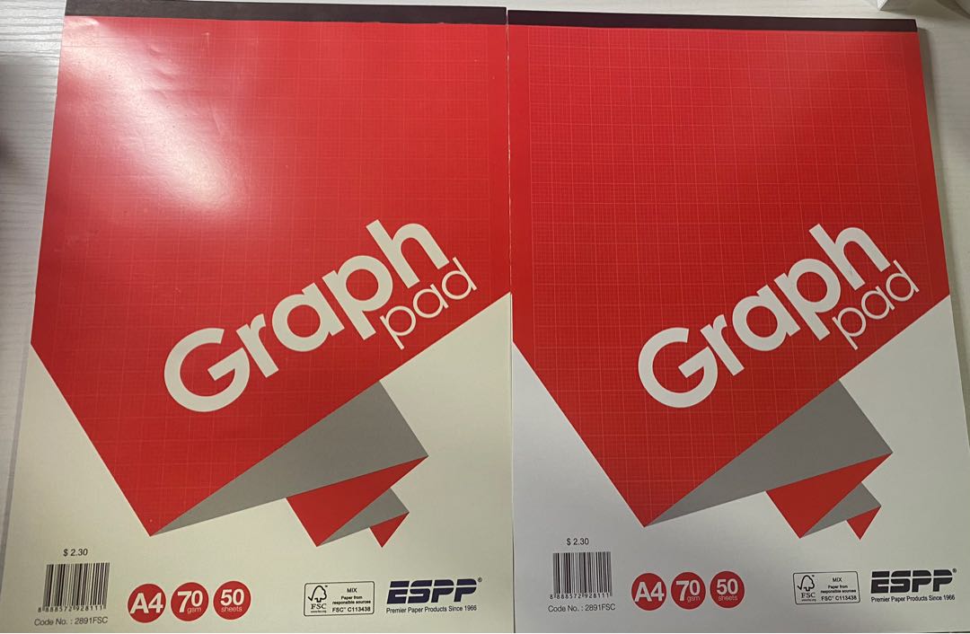 Math Graph Paper ( BRAND NEW ), Hobbies & Toys, Stationery & Craft