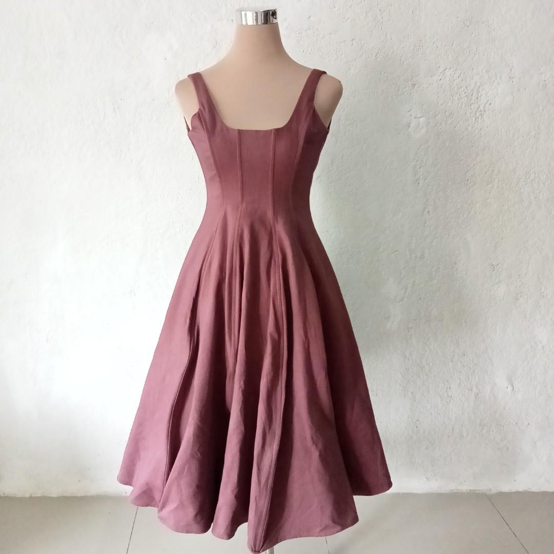 Mauve dress warm taupe dress purple image