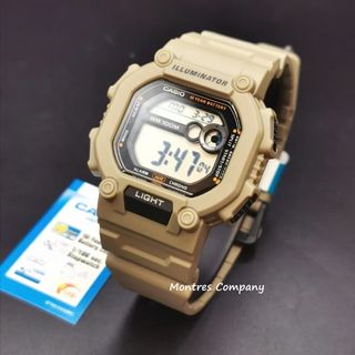 Montres Company 香港註冊公司 (32年老店) 卡西歐 CASIO 十年電池壽命 大地色 W737 W737HX W-737 W-737HX W-737HX-5 W-737HX-5A 兩款色有現貨64210291359233110