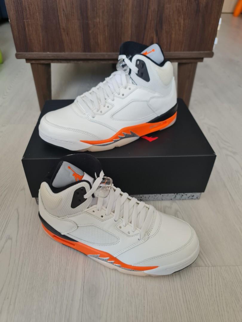NEW Air Jordan 5 Retro Shattered Backboard US8 sail orange blaze
