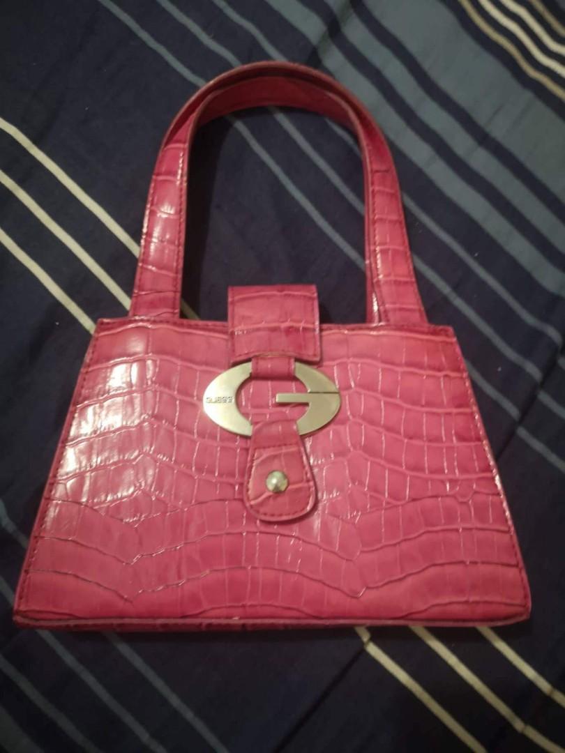 Original Guess Hot Pink Snakeskin Handbag, Women's Fashion, Bags u0026 Wallets, Tote  Bags on Carousell