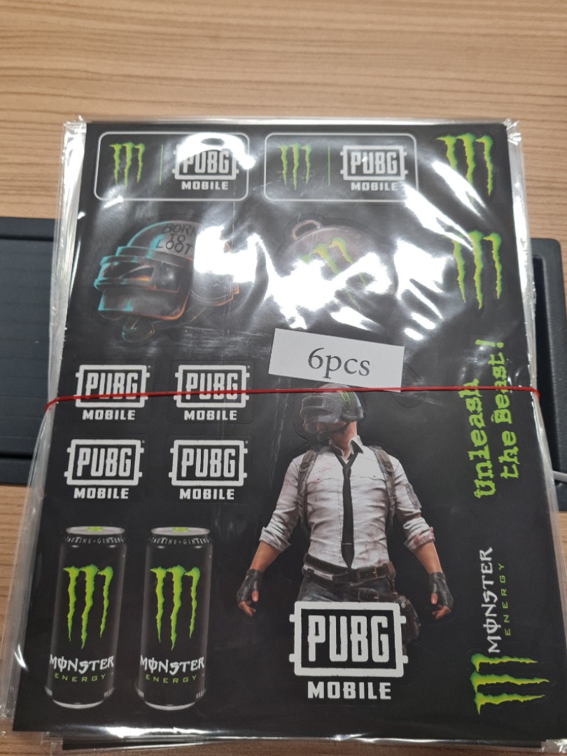 Pubg X Monster energy sticker ,limited edition, Video Gaming, Video
