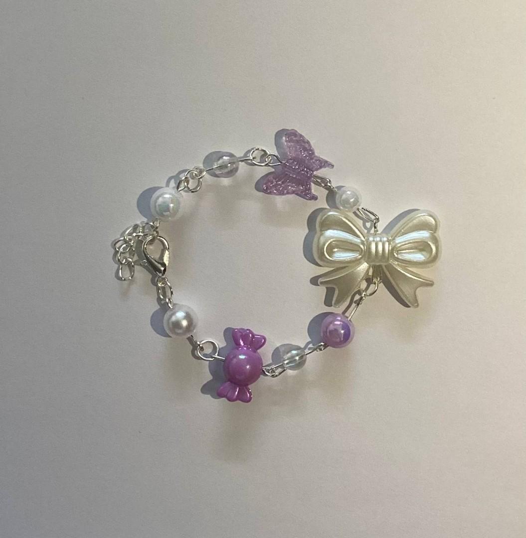 Purple hot sale beaded bracelet