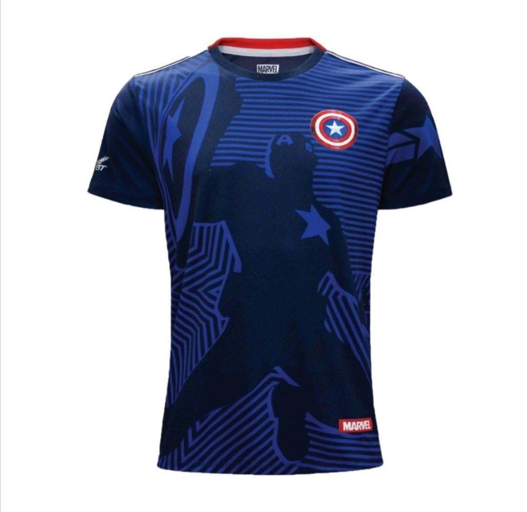 HOT SALE RARE AND HOT LAST PIECE FBT MARVEL DRI FIT JERSEY DA2 202 CAPTAIN AMERICA S Size for Sale
