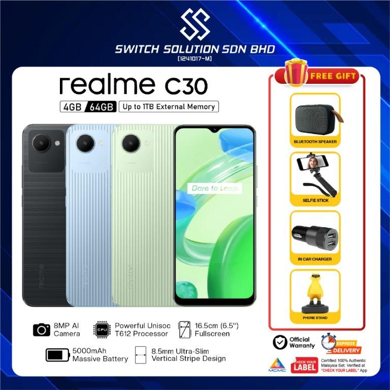 realme C30 (4GB RAM + 64GB ROM), 1 Year Warranty Under Realme Malaysia,  Mobile Phones & Gadgets, Mobile Phones, Android Phones, Realme on Carousell