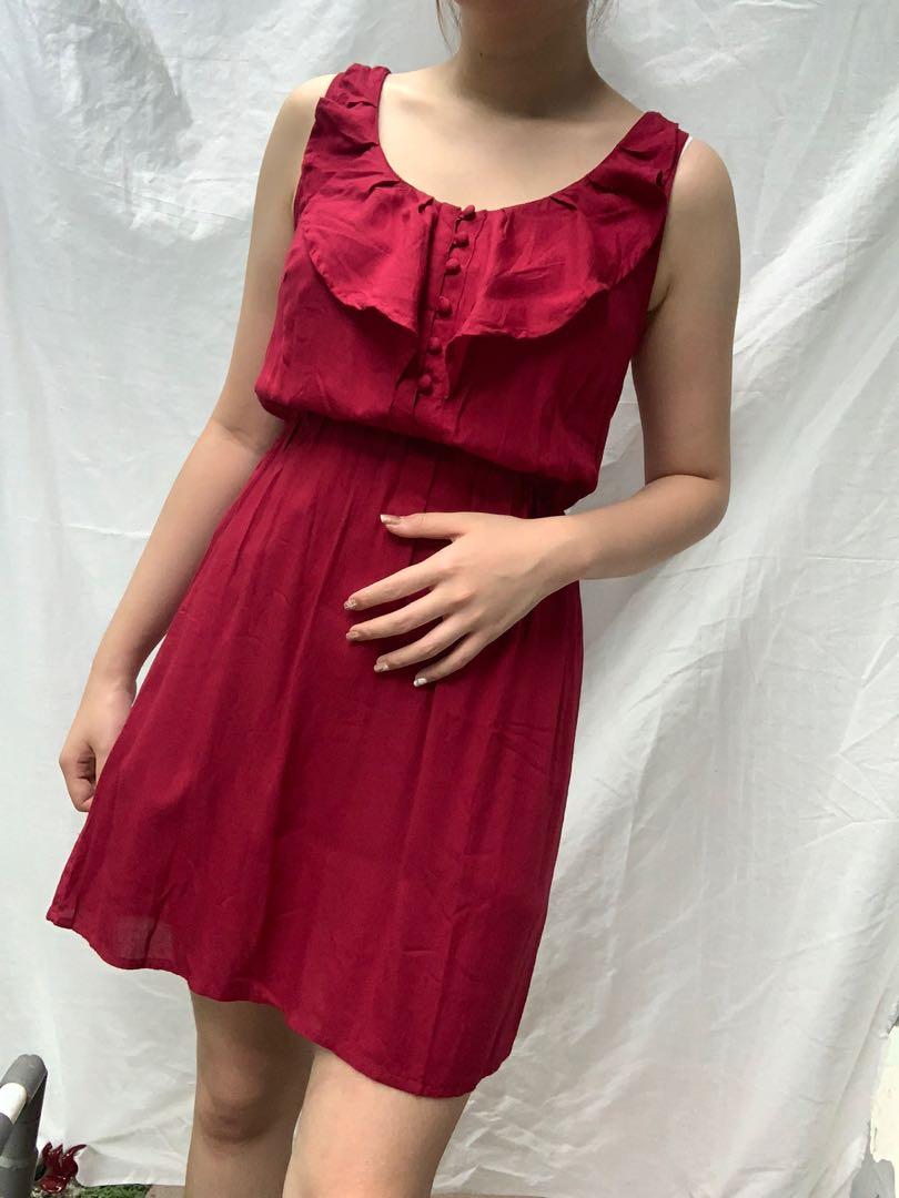 basic dress button kancing korea 