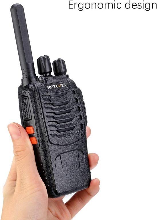 Retevis H-777 Way Radios Walkie Talkies Long Range, Rechargeable Two Way Radios, Hand Free Adults Walkie Talkies with Charging Base(Black, 20 Pack) - 1