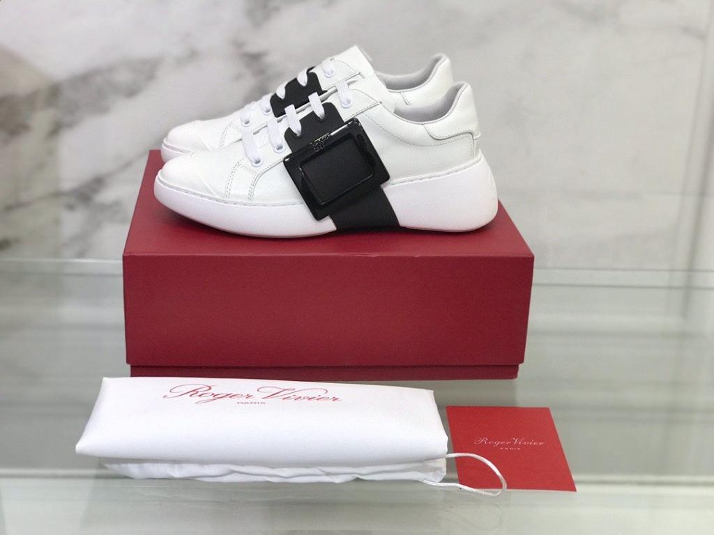 Roger RV lace up flat skateboard sneaker casual white shoes outdoor golf tennis shoes size35 41