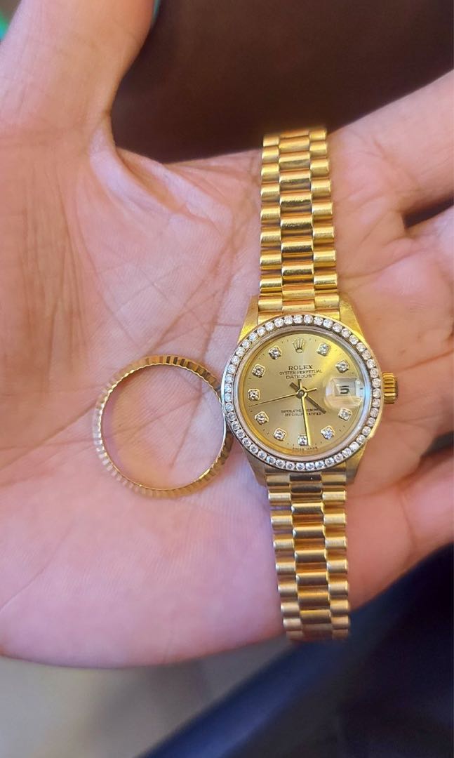 Rolex watch 18k best sale gold price