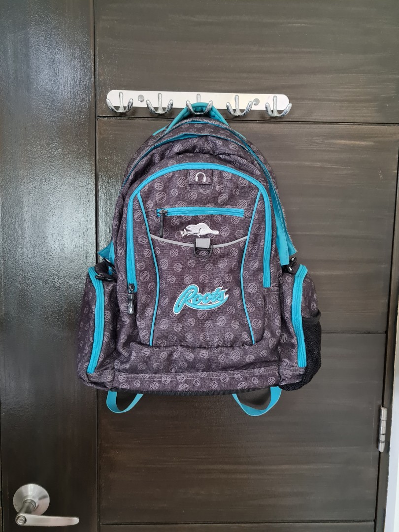 ROOTS SCHOOL OFFICE BLUE BACKPACK BAG Men s Fashion Bags