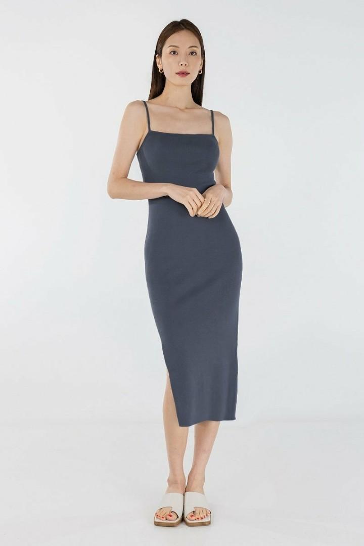 slim fit dress slacks Chocolate Rib Knit Cami Dress – JohnSciarretti.com main image 0