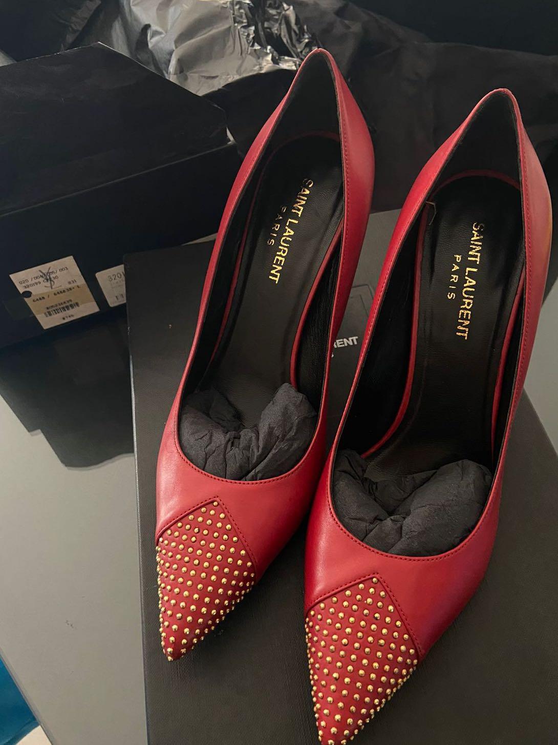 Saint laurent shop studded heels