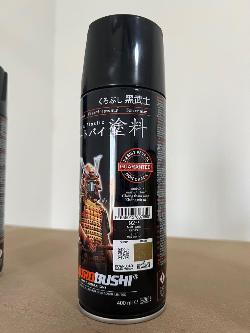 SAMURAI 92 MATT BLACK / SAMURAI SPRAY PAINT / SAMURAI MATT BLACK