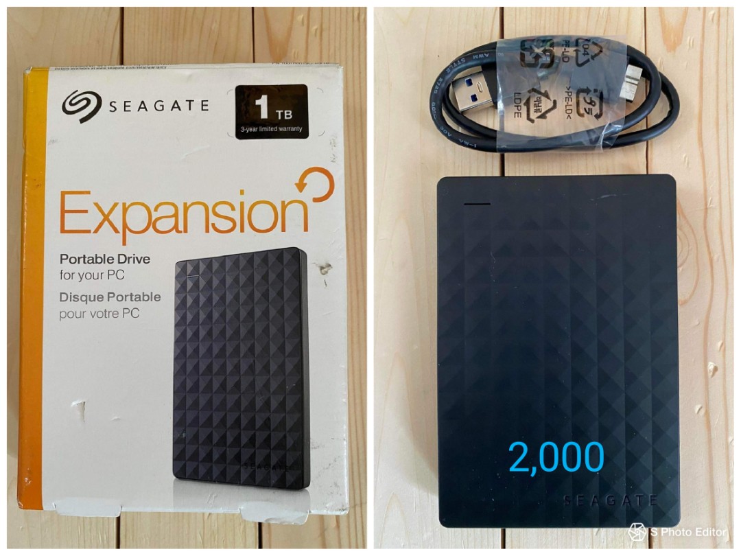 Seagate Expansion Portable Hard Drive 1T, Computers & Tech, Parts