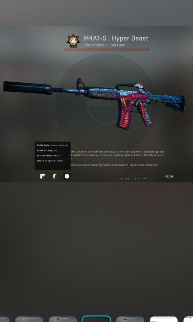 Selling cheap CSGO skin - M4A1-S |Hyper Beast, Video Gaming, Video ...
