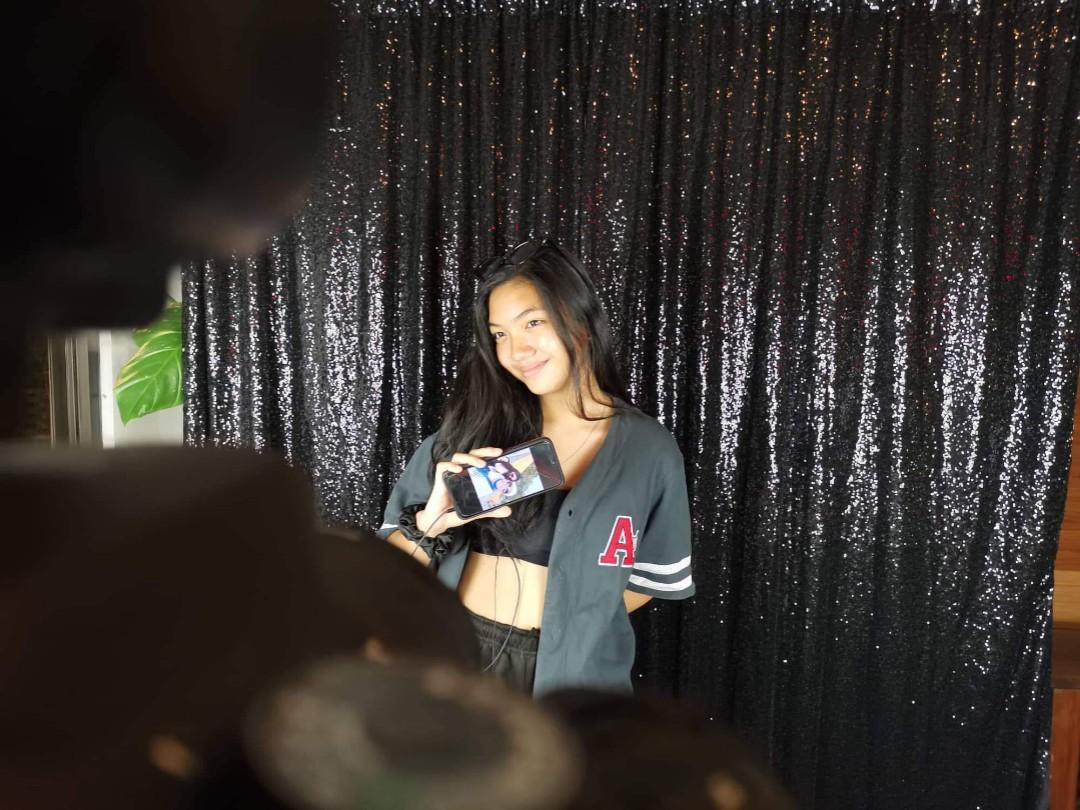 Sequins Photobooth Backdrop with Backing Set (Category: Other Photography Accessories) located in Dasmarinas. Submitted by abbyoutique_online (Listing ID 1170667055, Image 3). Description: If you are looking for a good quality Photobooth Backdrops that can last longer, you are in the right shop. Perfect for all occasions. These can add elegance & extra attractions in your events. Manual Measurements • Dimensions: H 7 feet x W 55-58" • Pole Mount: