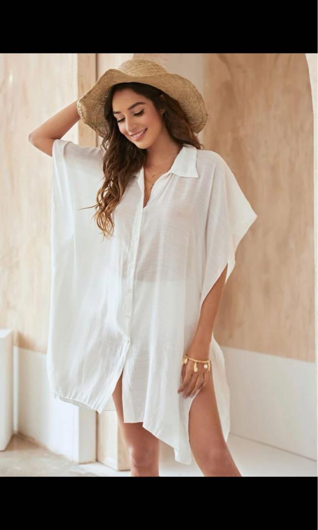 Shein beach cover up, Women's Fashion, Dresses & Sets, Dresses on Carousell