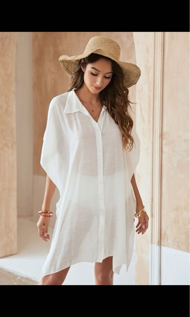 Shein beach cover up, Women's Fashion, Dresses & Sets, Dresses on Carousell