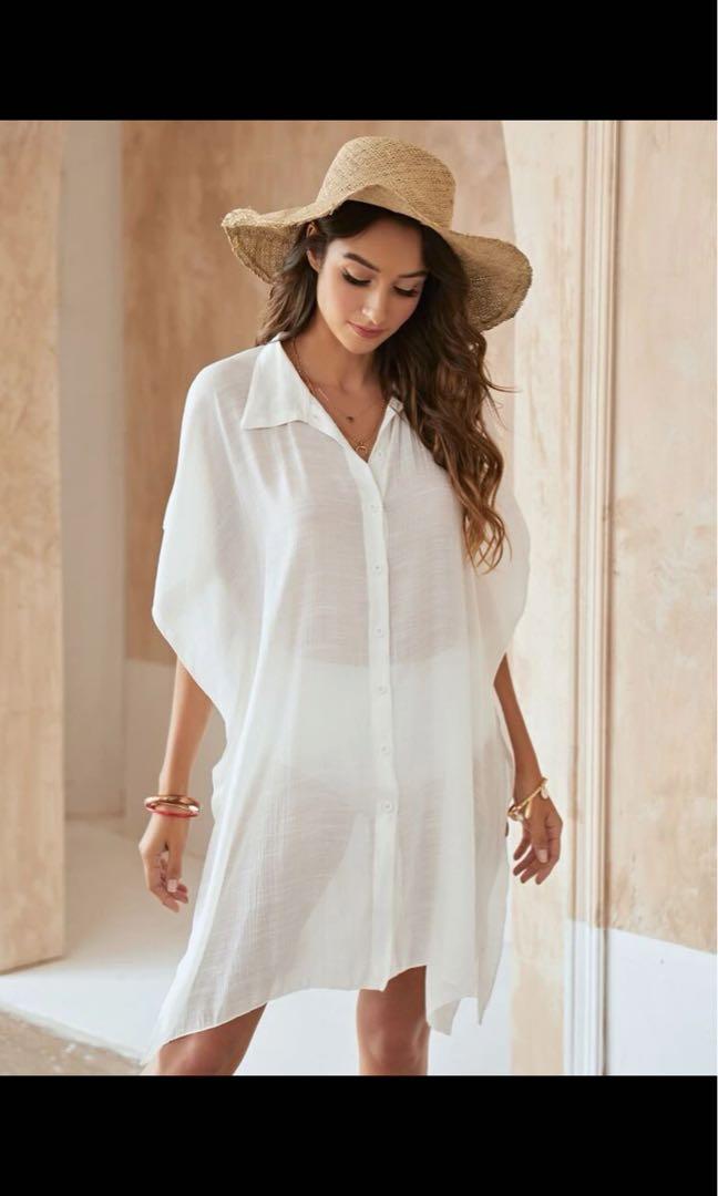 Shein beach cover up, Women's Fashion, Dresses & Sets, Dresses on Carousell